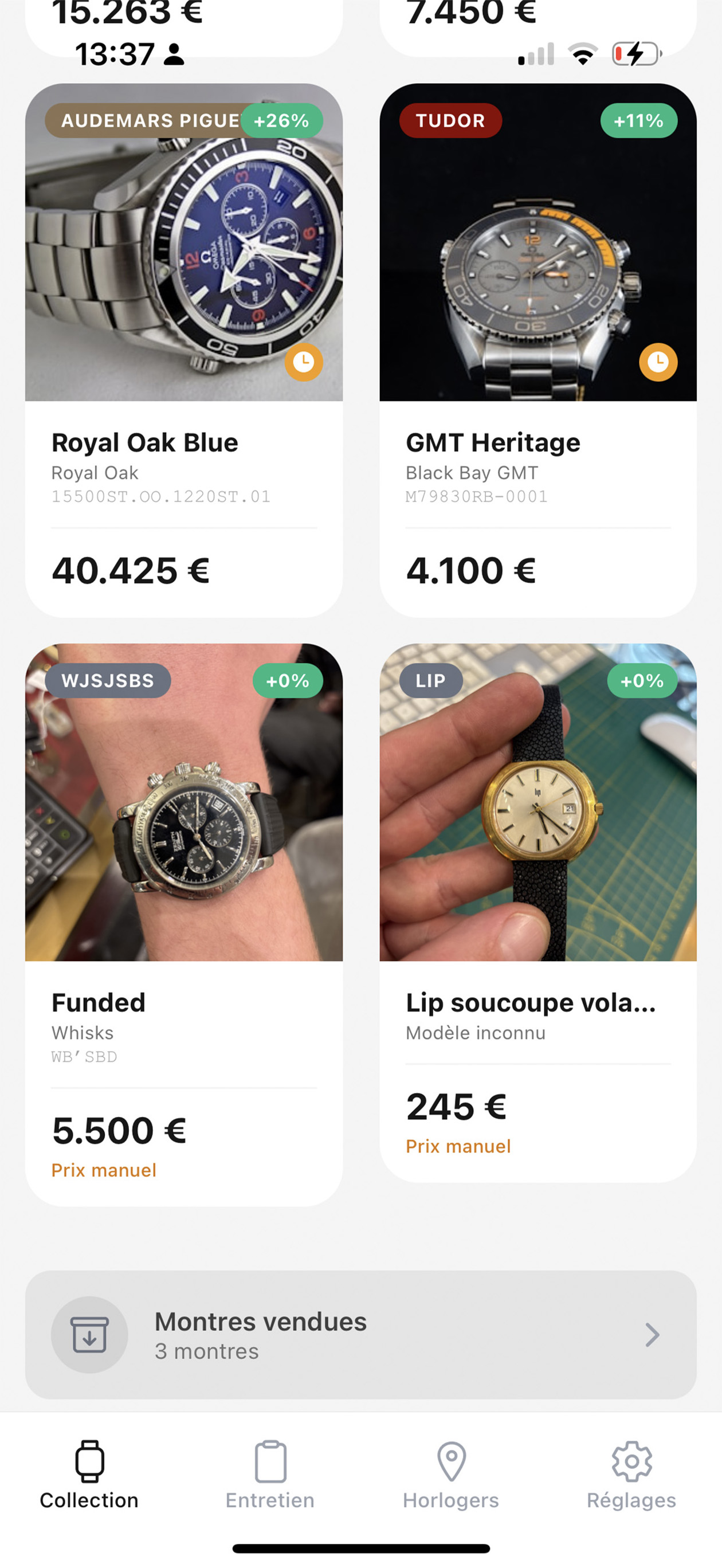 Collection dashboard